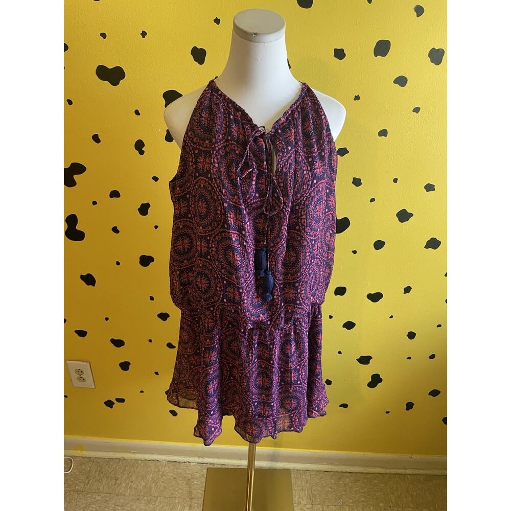 Belle Sky Dress XL Boho Tiered Hem Casual Feminine Holiday Party Festival